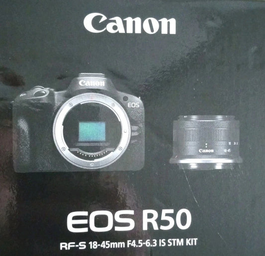 Canon EOS R50 Mirrorless Vlogging Camera with RF-S 18-45mm f/4.5-6.3 IS STM Lens Kit